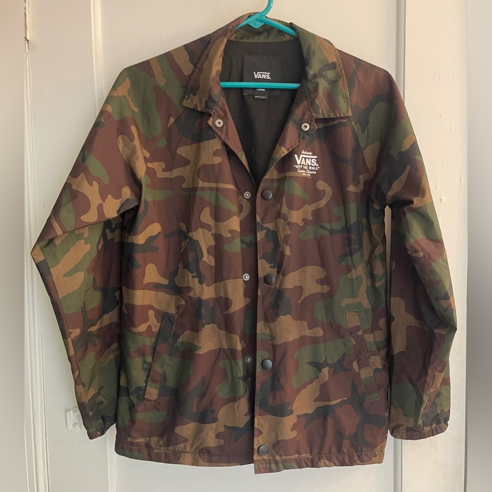 VANS TORREY COACHES JACKET Camo Size Large